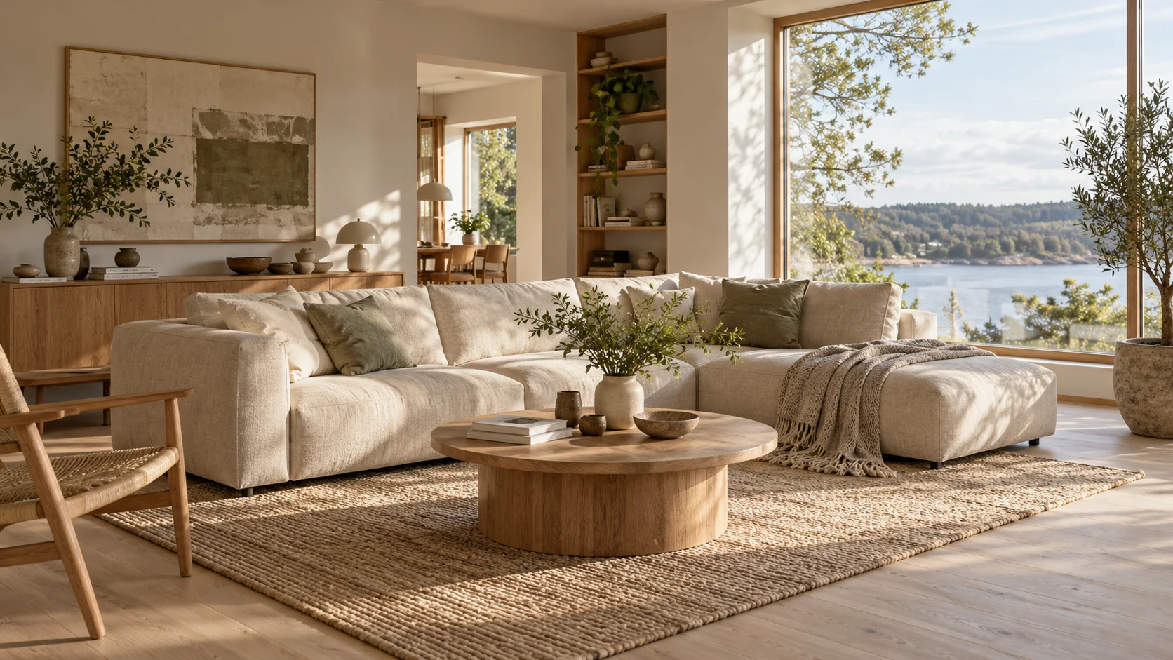 AI interior design living room concept example